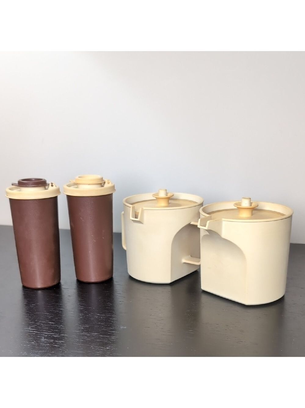 Vintage Tupperware Cream And Sugar Set Salt And Pepper Set